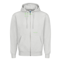 Dove Grey The Matrix Everything Has A Beginning Green Font Zipper Hoodie - ArtMosaic