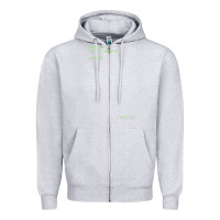 Heather Grey The Matrix Everything Has A Beginning Green Font Zipper Hoodie - ArtMosaic