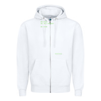 White The Matrix Everything Has A Beginning Green Font Zipper Hoodie - ArtMosaic