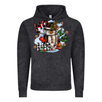 Vintage Black ho ho ho snowman gnome Vintage Hoodie - CowGirlArtShop