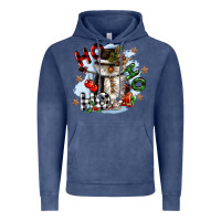Vintage Denim ho ho ho snowman gnome Vintage Hoodie - CowGirlArtShop
