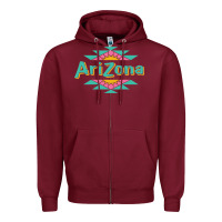 Burgundy arizona tea Zipper Hoodie - ArtMosaic
