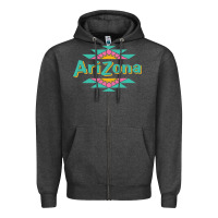 Charcoal Heather arizona tea Zipper Hoodie - ArtMosaic