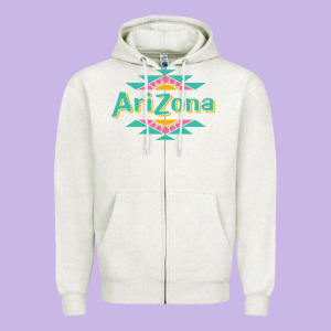 Arizona Tea Zipper Hoodie Designed By Artmosaic