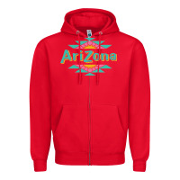 Red arizona tea Zipper Hoodie - ArtMosaic