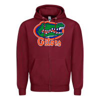 Burgundy florida gators Zipper Hoodie - ArtMosaic