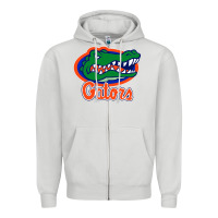 Dove Grey florida gators Zipper Hoodie - ArtMosaic