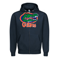 Navy florida gators Zipper Hoodie - ArtMosaic