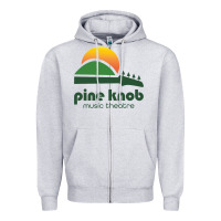 Heather Grey pine knob music theatre Zipper Hoodie - ArtMosaic