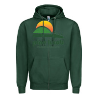 Sports Green pine knob music theatre Zipper Hoodie - ArtMosaic