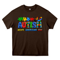 Chocolate Brown autism accept understand love Heavy Core Tee - Artiststas
