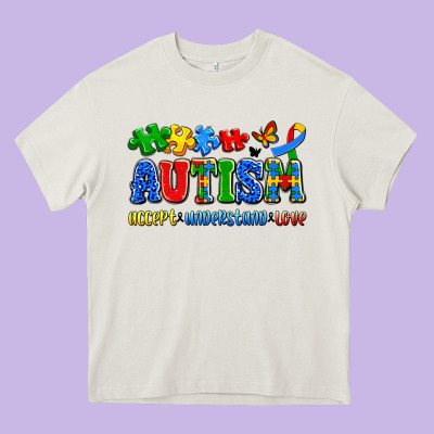 Autism Accept Understand Love Heavy Core Tee Designed By Artiststas