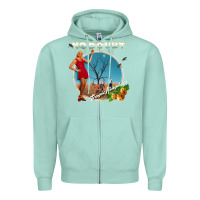Seafoam no doubt, rock Zipper Hoodie - ArtMosaic
