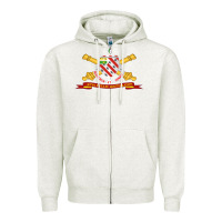 Oatmeal Heather 8th field artillery w br   ribbon 8th field artillery w br ribbon Zipper Hoodie - ArtMosaic