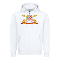 White 8th field artillery w br   ribbon 8th field artillery w br ribbon Zipper Hoodie - ArtMosaic