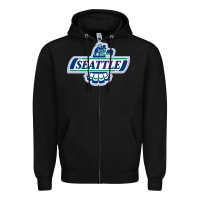 Black seattle thunderbirds, Zipper Hoodie - ArtMosaic