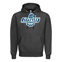 Charcoal Heather seattle thunderbirds, Zipper Hoodie - ArtMosaic