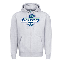 Heather Grey seattle thunderbirds, Zipper Hoodie - ArtMosaic