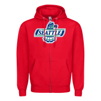 Red seattle thunderbirds, Zipper Hoodie - ArtMosaic
