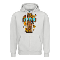 Dove Grey Western Faith Cross Butterfly Zipper Hoodie - LillyAllenDesigns