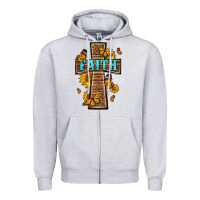 Heather Grey Western Faith Cross Butterfly Zipper Hoodie - LillyAllenDesigns