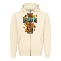 Sandshell Western Faith Cross Butterfly Zipper Hoodie - LillyAllenDesigns