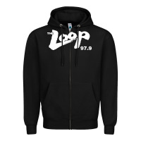 Black The Loop 97.9 Illinois Radio Zipper Hoodie - ArtMosaic
