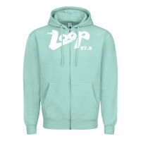 Seafoam The Loop 97.9 Illinois Radio Zipper Hoodie - ArtMosaic