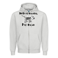 Dove Grey in dog years i'm dead t shirt Zipper Hoodie - ArtMosaic