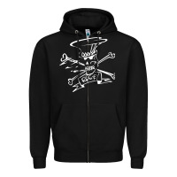 Black slash Zipper Hoodie - ArtMosaic