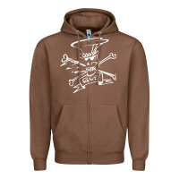 Chestnut slash Zipper Hoodie - ArtMosaic