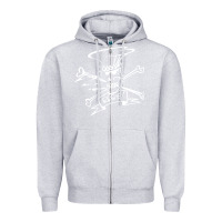 Heather Grey slash Zipper Hoodie - ArtMosaic