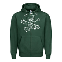 Sports Green slash Zipper Hoodie - ArtMosaic