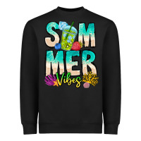 Black Summer Vibes Heavyweight Sweatshirt - CowhideDigitalArt