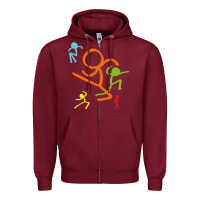 Burgundy alan becker gaming gift Zipper Hoodie - ArtMosaic