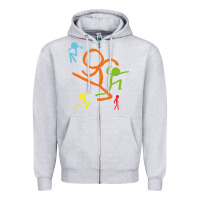 Heather Grey alan becker gaming gift Zipper Hoodie - ArtMosaic
