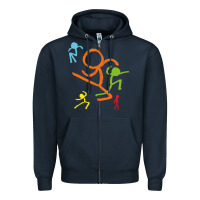 Navy alan becker gaming gift Zipper Hoodie - ArtMosaic
