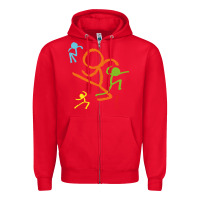 Red alan becker gaming gift Zipper Hoodie - ArtMosaic