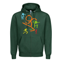 Sports Green alan becker gaming gift Zipper Hoodie - ArtMosaic