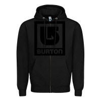 Black burton Zipper Hoodie - ArtMosaic