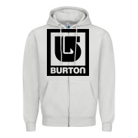 Dove Grey burton Zipper Hoodie - ArtMosaic