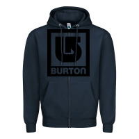 Navy burton Zipper Hoodie - ArtMosaic