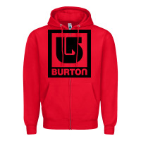 Red burton Zipper Hoodie - ArtMosaic