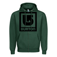Sports Green burton Zipper Hoodie - ArtMosaic