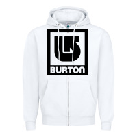 White burton Zipper Hoodie - ArtMosaic