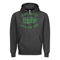 Charcoal Heather philly no one likes us and we don't care green text tank top Zipper Hoodie - ArtMosaic