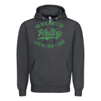 Smoke philly no one likes us and we don't care green text tank top Zipper Hoodie - ArtMosaic