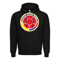 Black colombia Zipper Hoodie - ArtMosaic