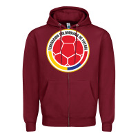 Burgundy colombia Zipper Hoodie - ArtMosaic