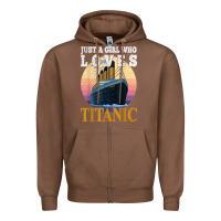 Chestnut ship just a girl who loves titanic boat titanic girls woman t shirt Zipper Hoodie - ArtMosaic